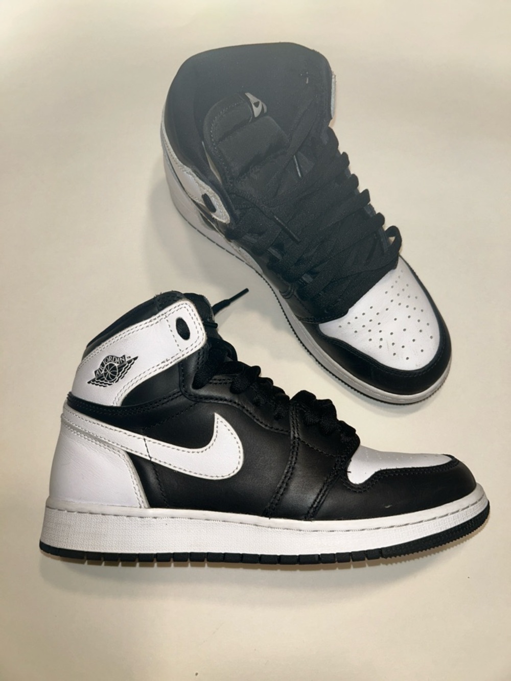 Nike Black and White High-Top Sneakers